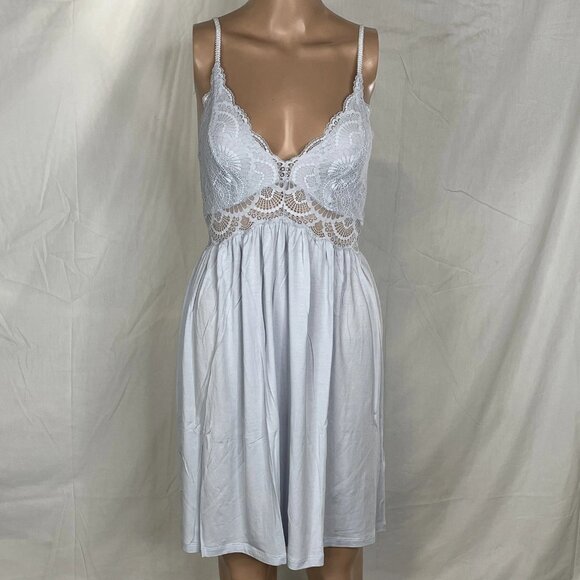 Eberjey Mariana Chemise Sleep Dress Women’s Size S Blue - Picture 1 of 2